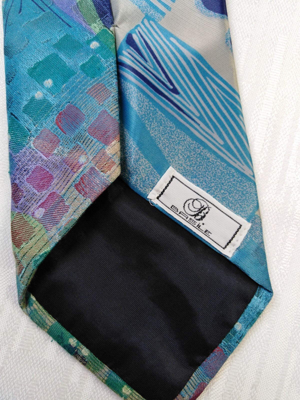 BASILE 100% SETA SILK TIE CRAVATTA NECKTIE ITALY VINTAGE