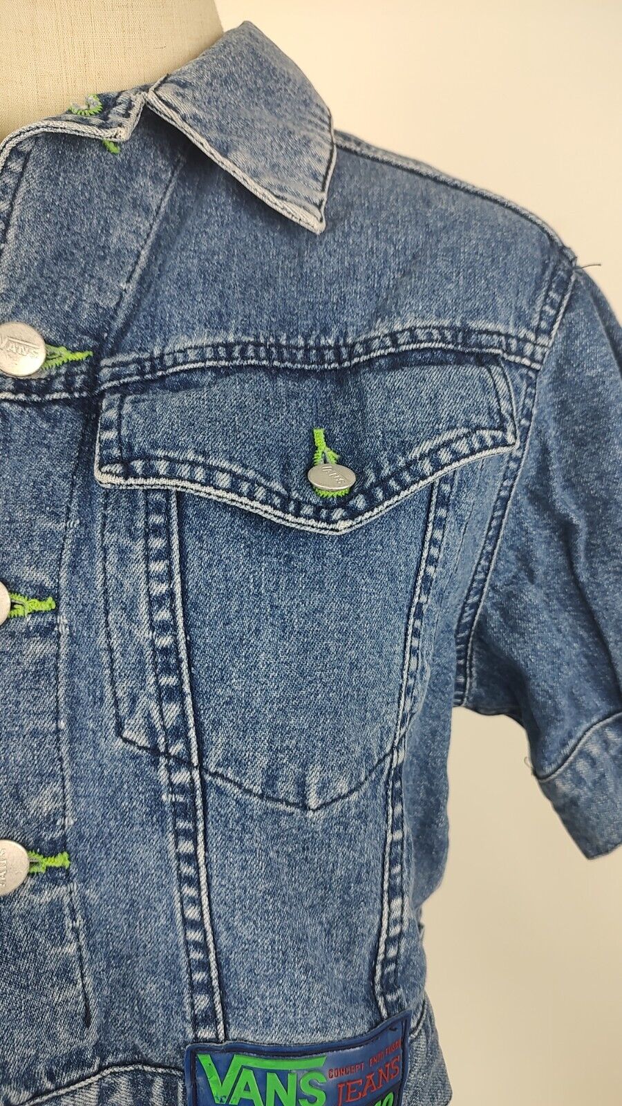 VANS GIACCA DONNA COTONE Tg M WOMAN CASUAL VINTAGE JACKET COTTON DENIM