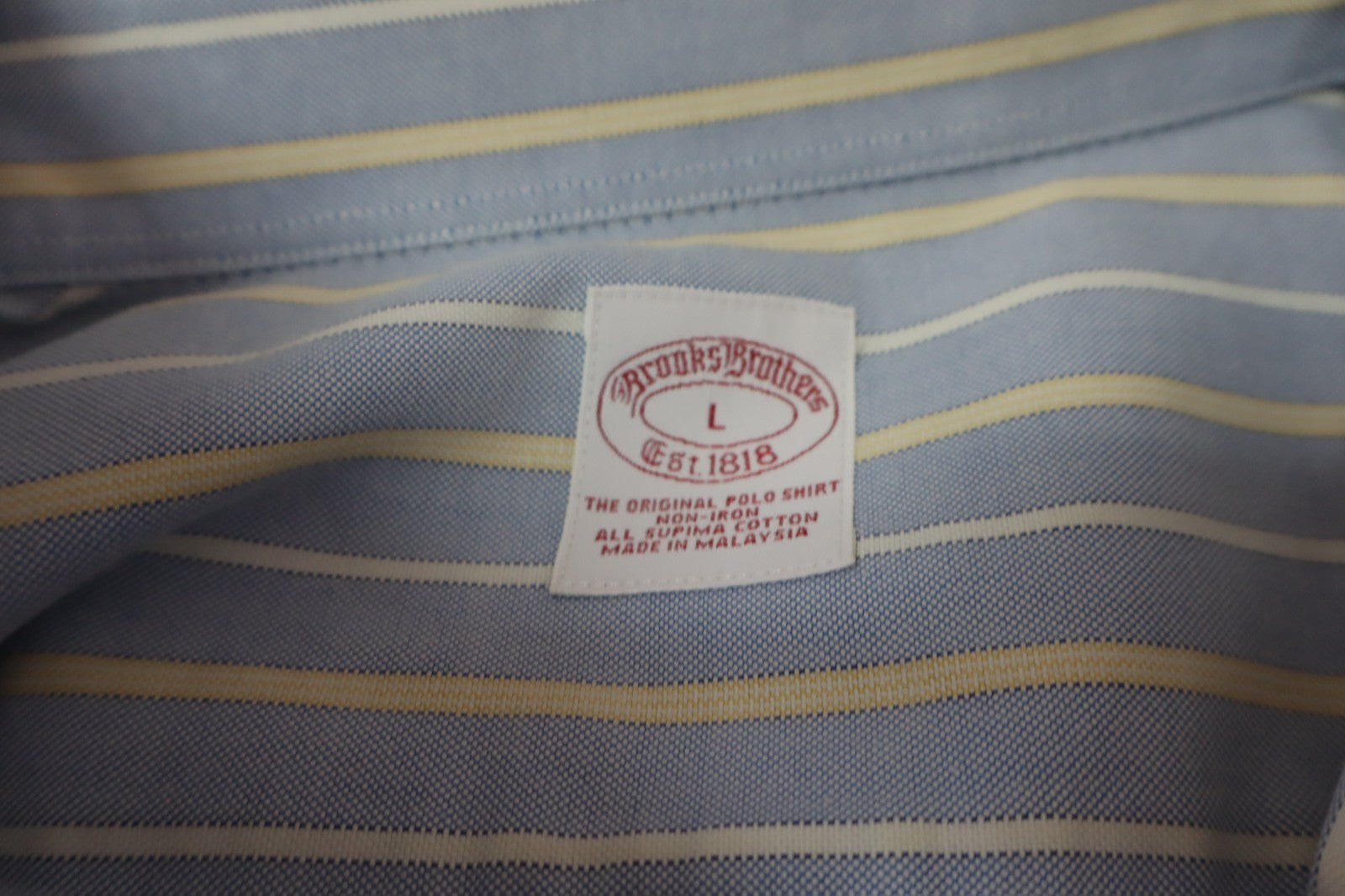 BROOKS BROTHERS CAMICIA MANICHE LUNGHE UOMO COTONE TG L MAN CASUAL VINTAGE SHIRT