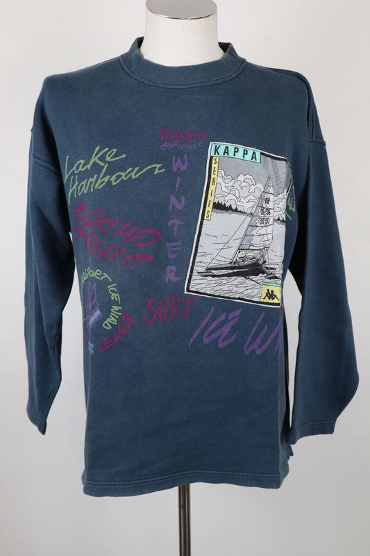 KAPPA FELPA MAGLIA UOMO Tg L MAN SPORT JACKET SWEATSHIRT VINTAGE