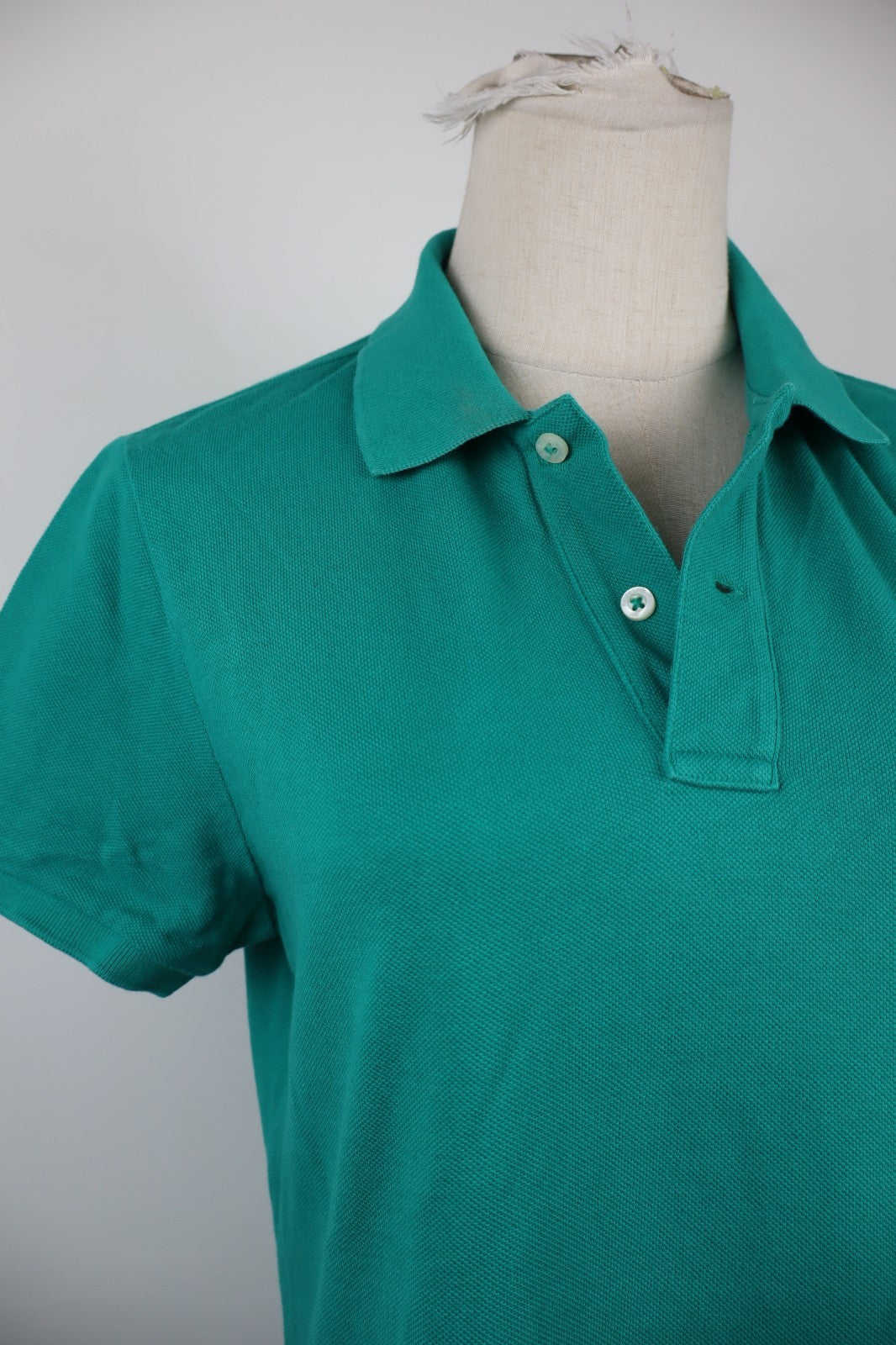 RALPH LAUREN SKINNY POLO DONNA COTONE TG. L WOMAN SHIRT CASUAL VINTAGE COTTON