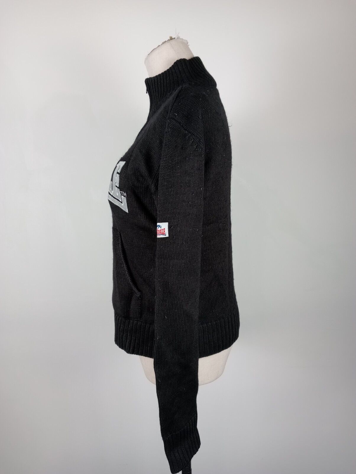 LONSDALE MAGLIONE CON ZIP DONNA Tg. L WOMAN CASUAL SWEATER WOOL LANA VINTAGE