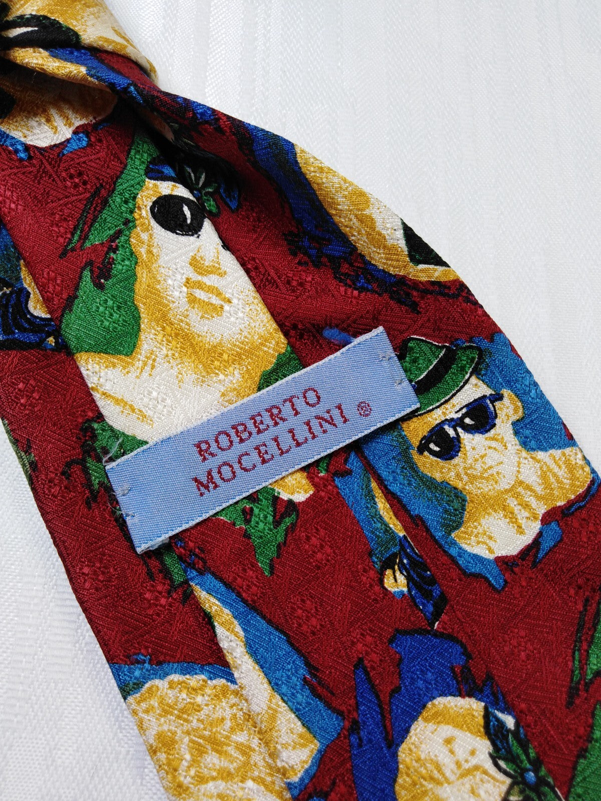 ROBERTO MOCELLINI 100% SILK TIE SETA CRAVATTA NECKTIE MADE IN ITALY