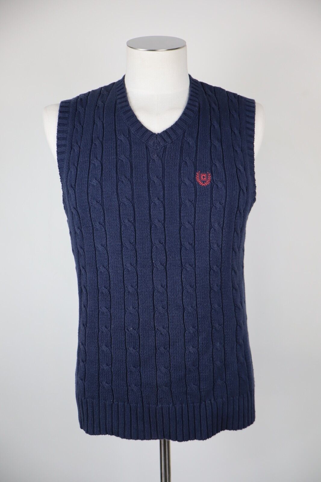 CHAPS MAGLIONE SMANICATO GILET UOMO Tg. XL MAN SWEATER CASUAL VINTAGE COTONE