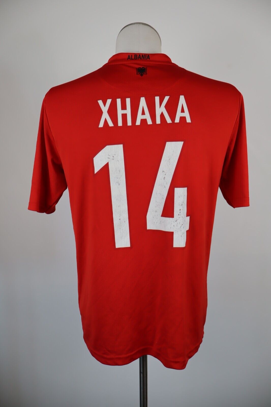 MACRON ALBANIA XHAKA N 14 MAGLIA CALCIO UOMO Tg S SOCCER JERSEY TRIKOT 15/16