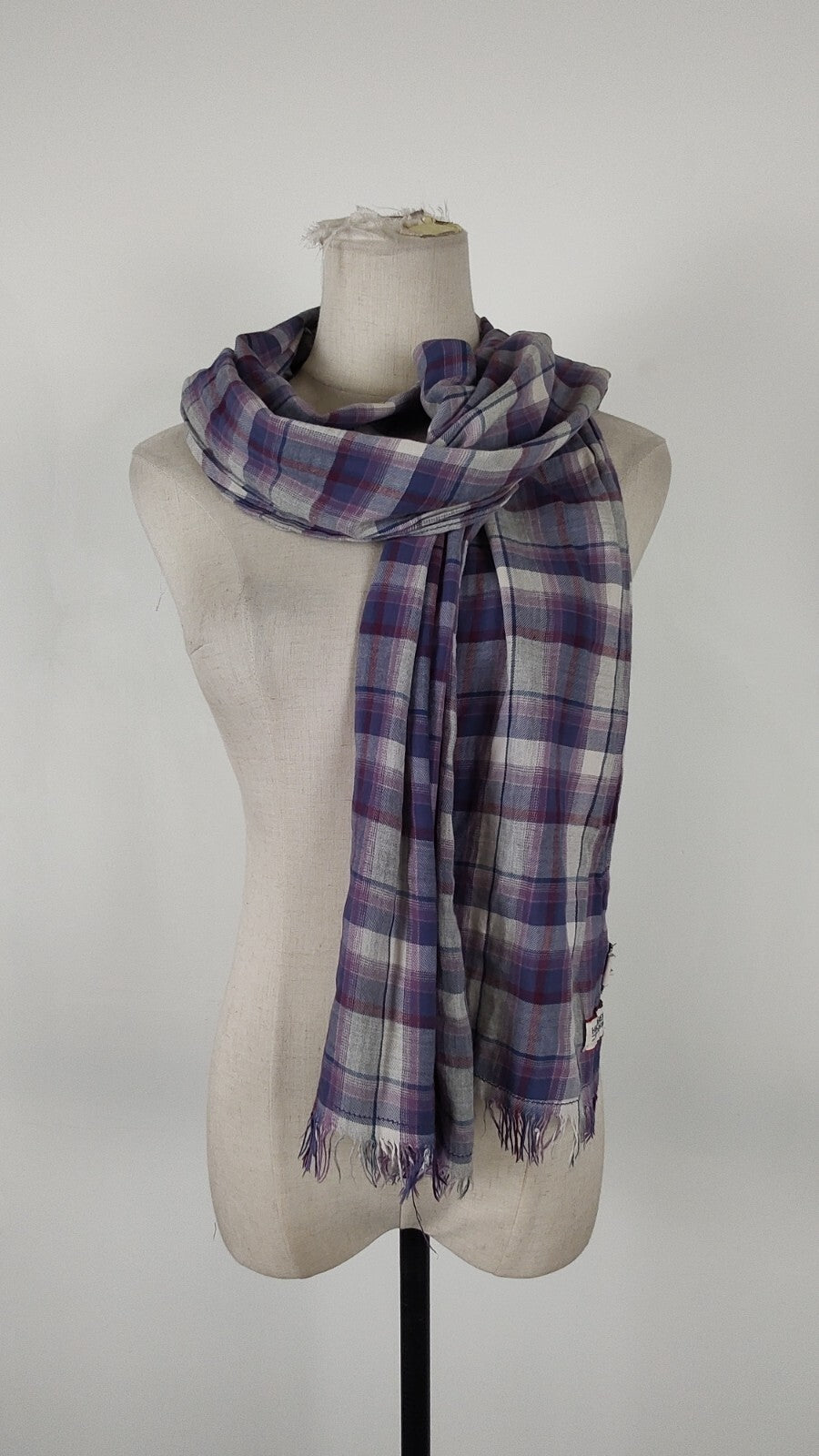 TOMMY HILFIGER SCIARPA UOMO DONNA WOMAN MAN VINTAGE CASUAL SCARF COTONE