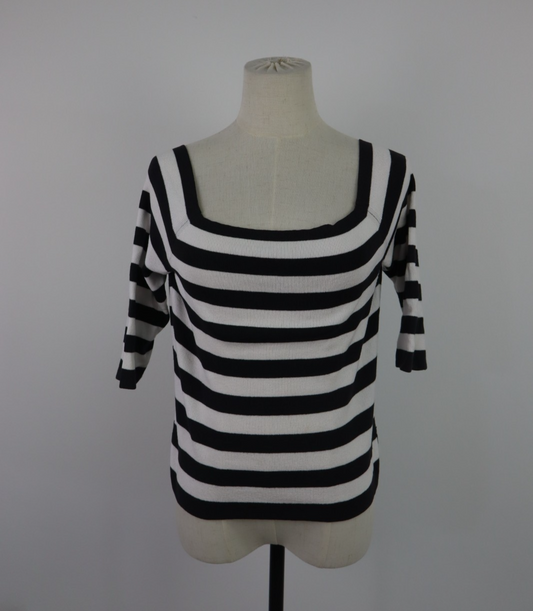 ARMANI JEANS MAGLIA DONNA TG. 40 WOMAN CASUAL VINTAGE T-SHIRT TOP A RIGHE