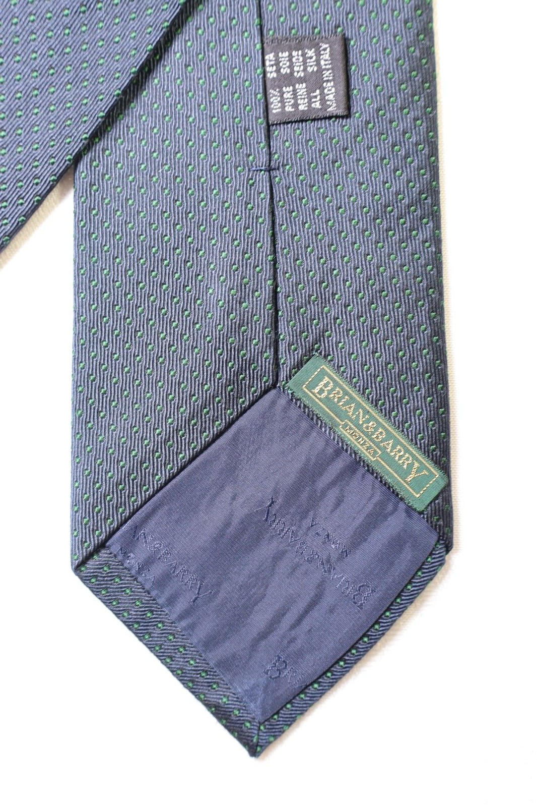 BRIAN & BARRY MONZA 100% SETA SILK TIE CRAVATTA NECKTIE ITALY VINTAGE CLASSIC