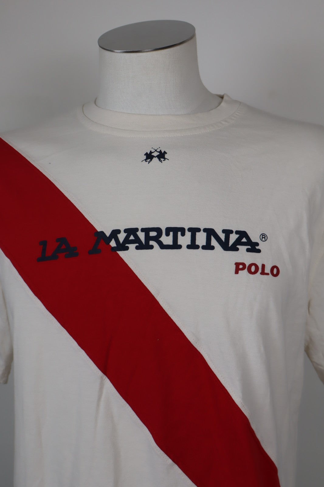 LA MARTINA MAGLIA UOMO TG L MAN T-SHIRT CASUAL VINTAGE COTONE COTTON LOGO