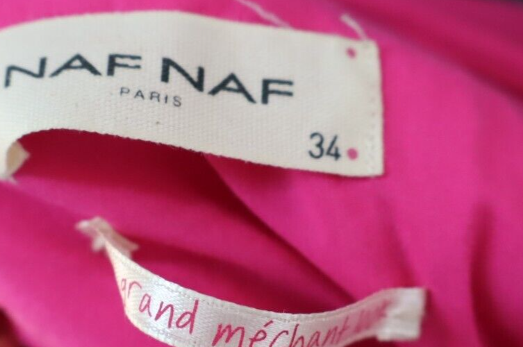 NAF NAF PARIS VESTITO DONNA TG. 34 WOMAN CASUAL VINTAGE DRESS ABITO