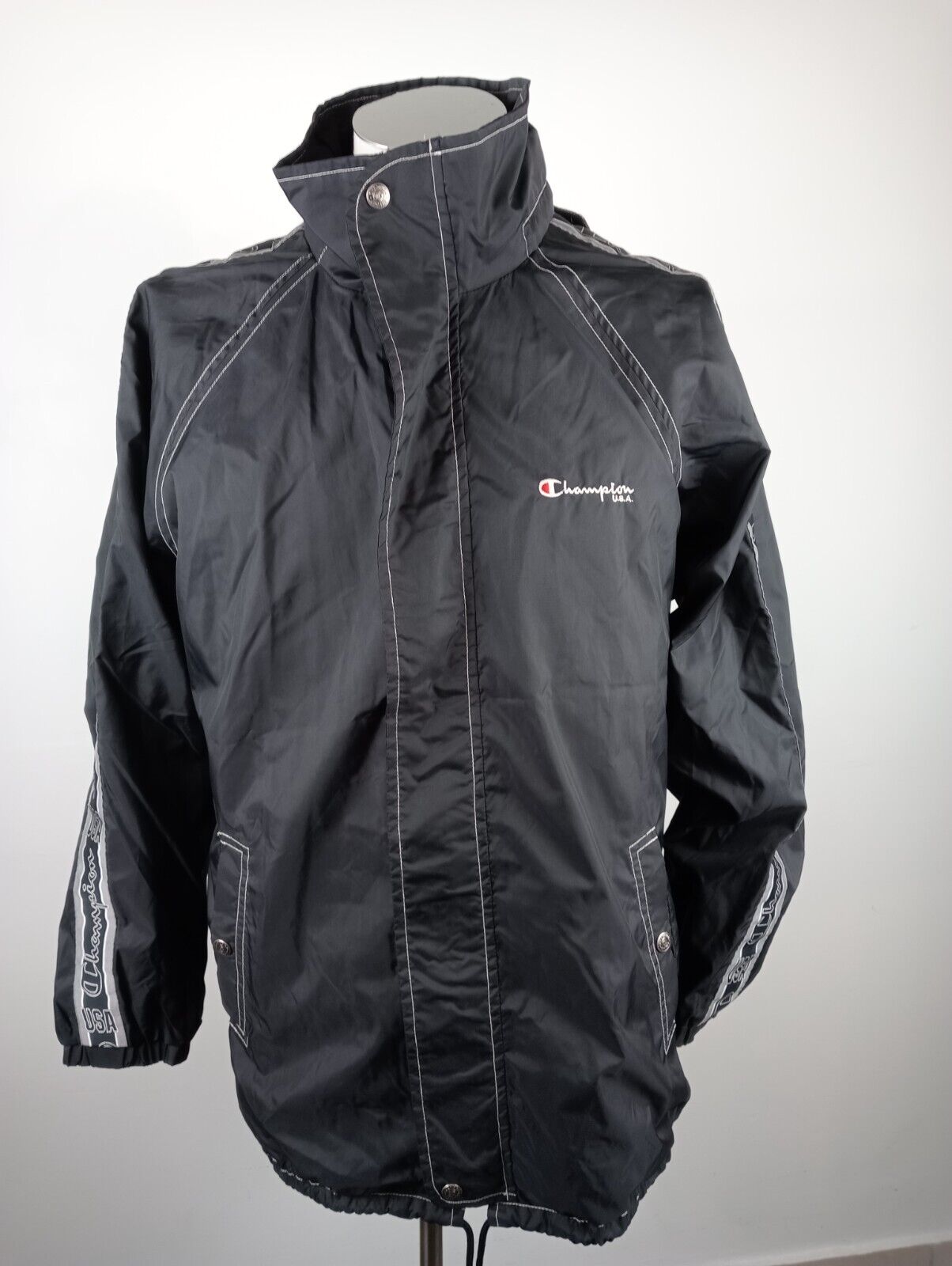 CHAMPION GIUBBINO IMPERMEABILE UOMO Tg M MAN CASUAL GIACCA JACKET VINTAGE SPORT