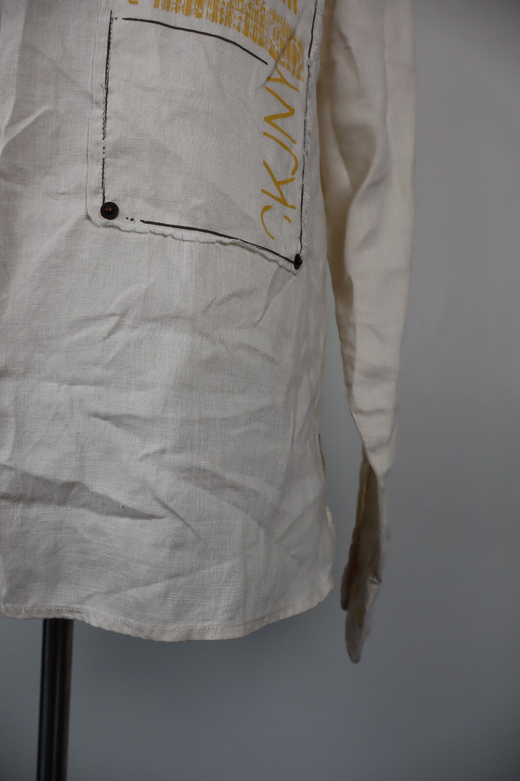 CALVIN KLEIN JEANS CAMICIA SHIRT UOMO Tg XL MAN VINTAGE CASUAL LINO LINEN