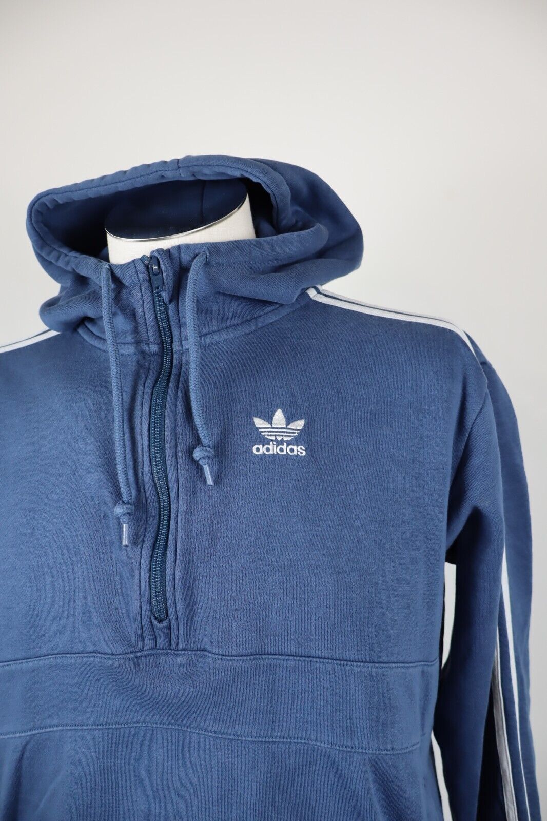 ADIDAS FELPA CAPPUCCIO MAGLIA UOMO Tg XS SPORT MAN SWEATSHIRT VINTAGE COTONE