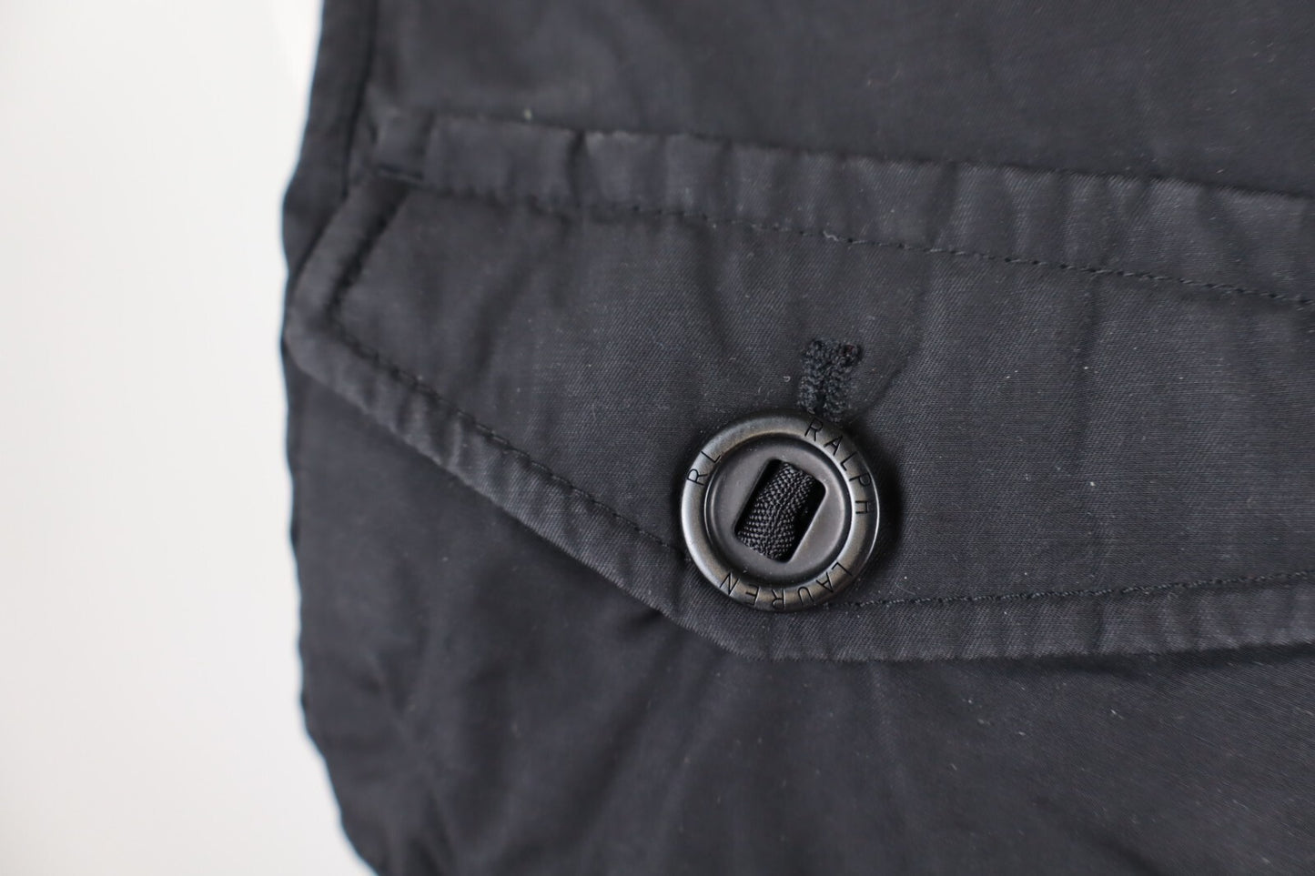 RALPH LAUREN GIUBBINO SMANICATO GILET UOMO TG M MAN CASUAL VINTAGE JACKET NERO