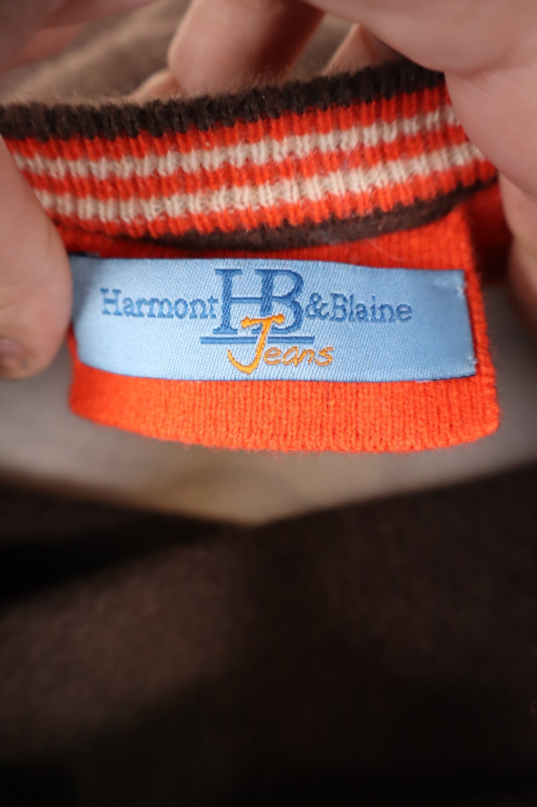 HARMONT & BLAINE MAGLIONE LANA WOOL VINTAGE UOMO Tg. L MAN SWEATER CASUAL