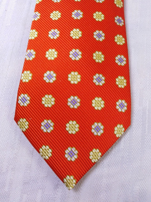 PELLICCIA NAPOLI  100%  SILK TIE SETA CRAVATTA NECKTIE MADE IN ITALY THREE FOLD