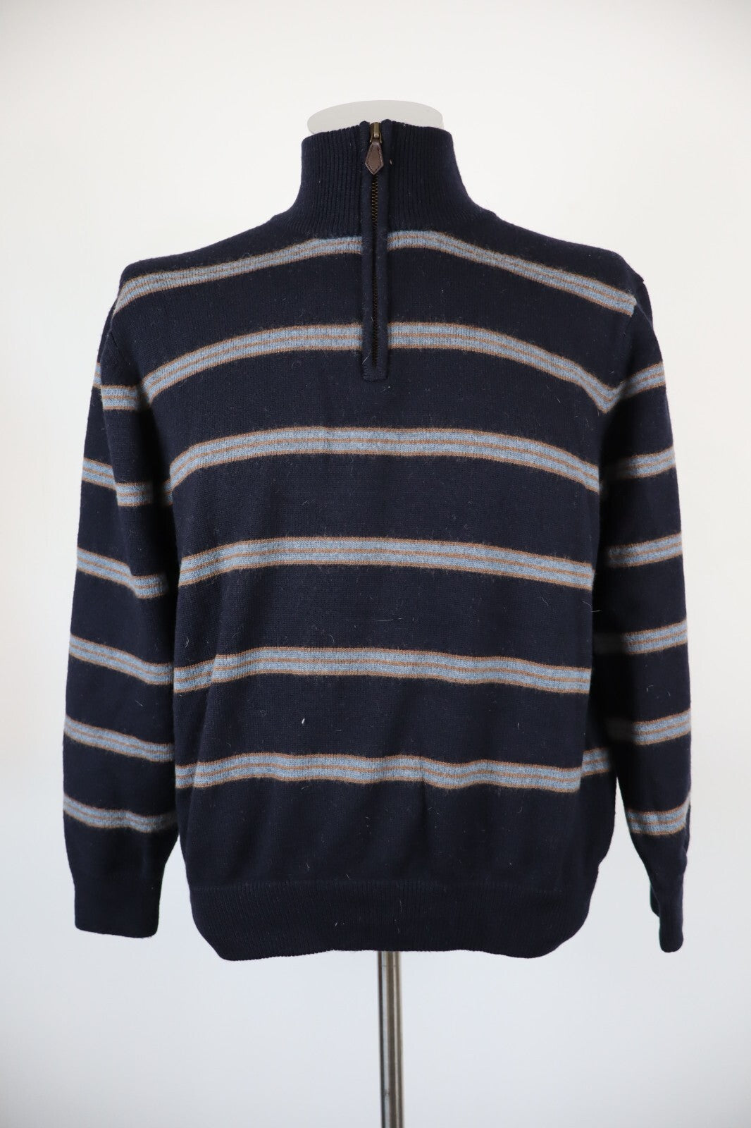 BROOKS BROTHERS 346 MAGLIONE VINTAGE UOMO LANA MERINOS Tg. L MAN SWEATER CASUAL
