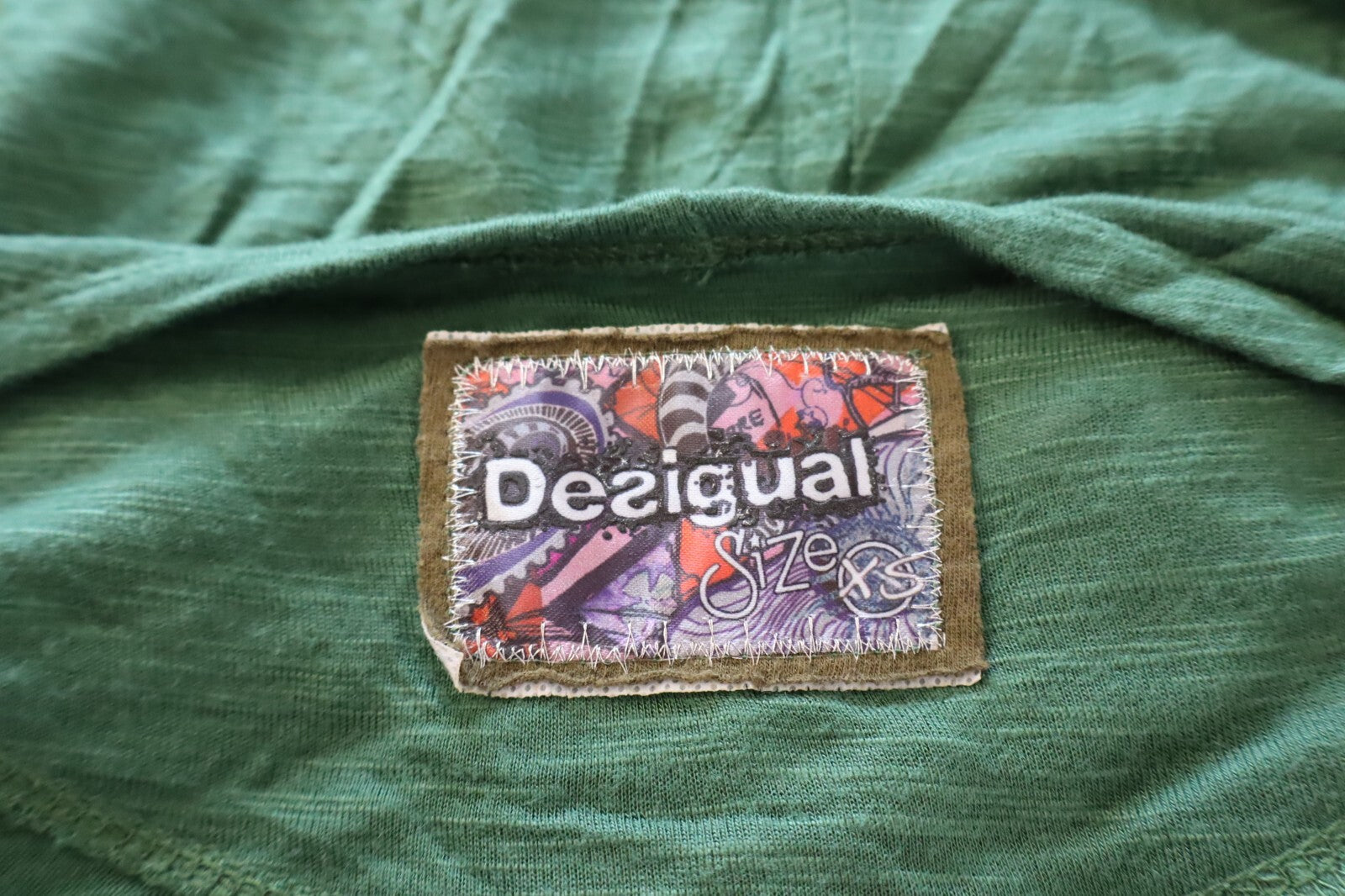 DESIGUAL VESTITO MANICHE LUNGHE DONNA TG. XS WOMAN CASUAL VINTAGE DRESS ABITO