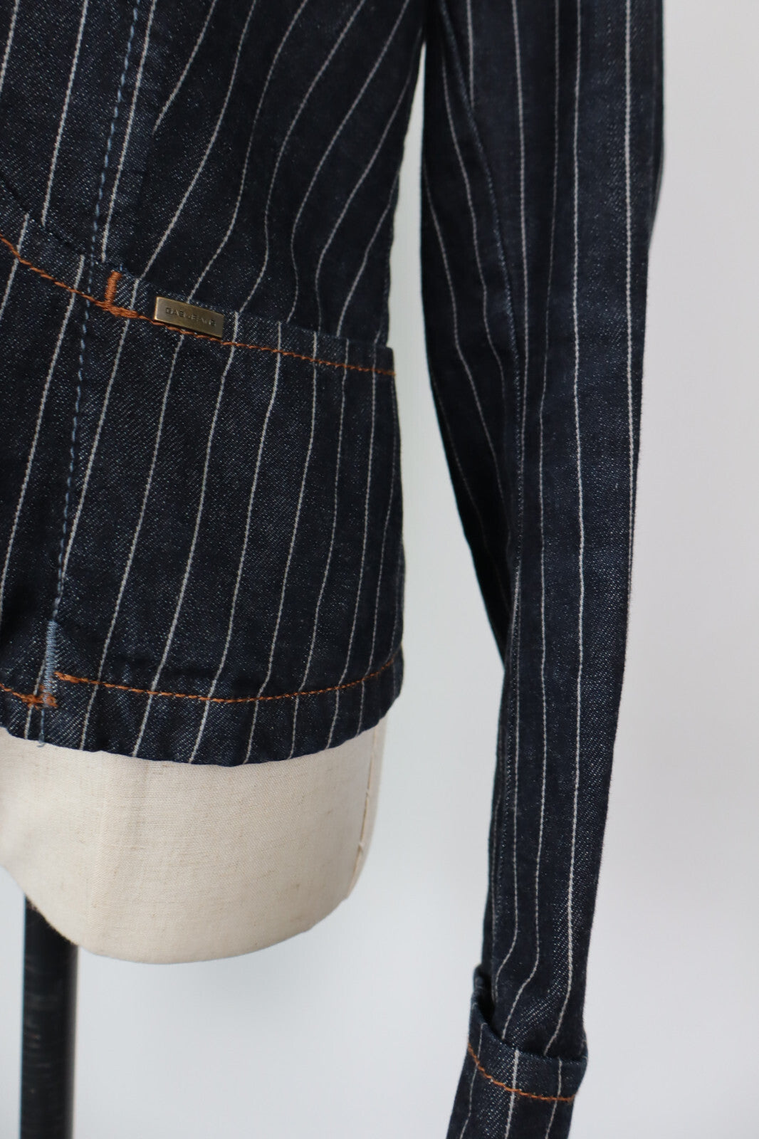 GAS JEANS GIUBBINO DONNA TG 42 MAN GIACCA VINTAGE CLASSIC DENIM GESSATO