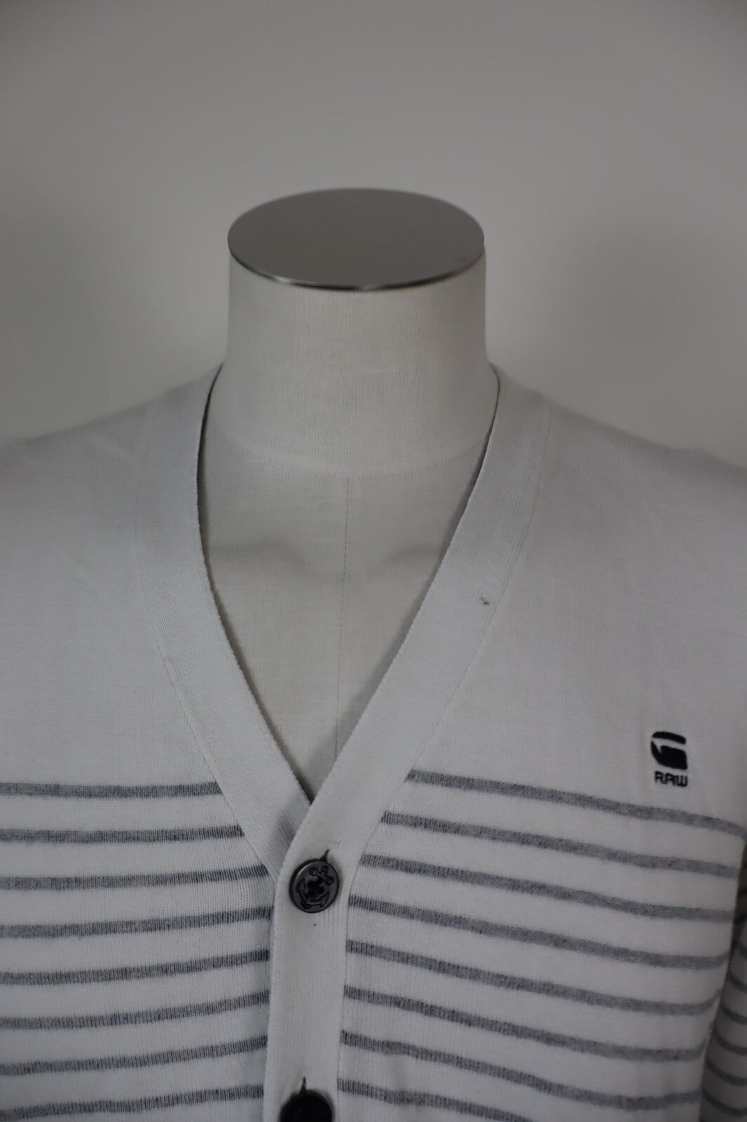 RAW MAGLIONE CARDIGAN VINTAGE UOMO Tg. L MAN SWEATER CASUAL COTONE