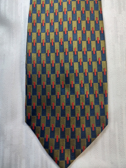 OLIVER BY VALENTINO 100% SILK TIE SETA CRAVATTA NECKTIE MADE IN ITALY CLASSIC