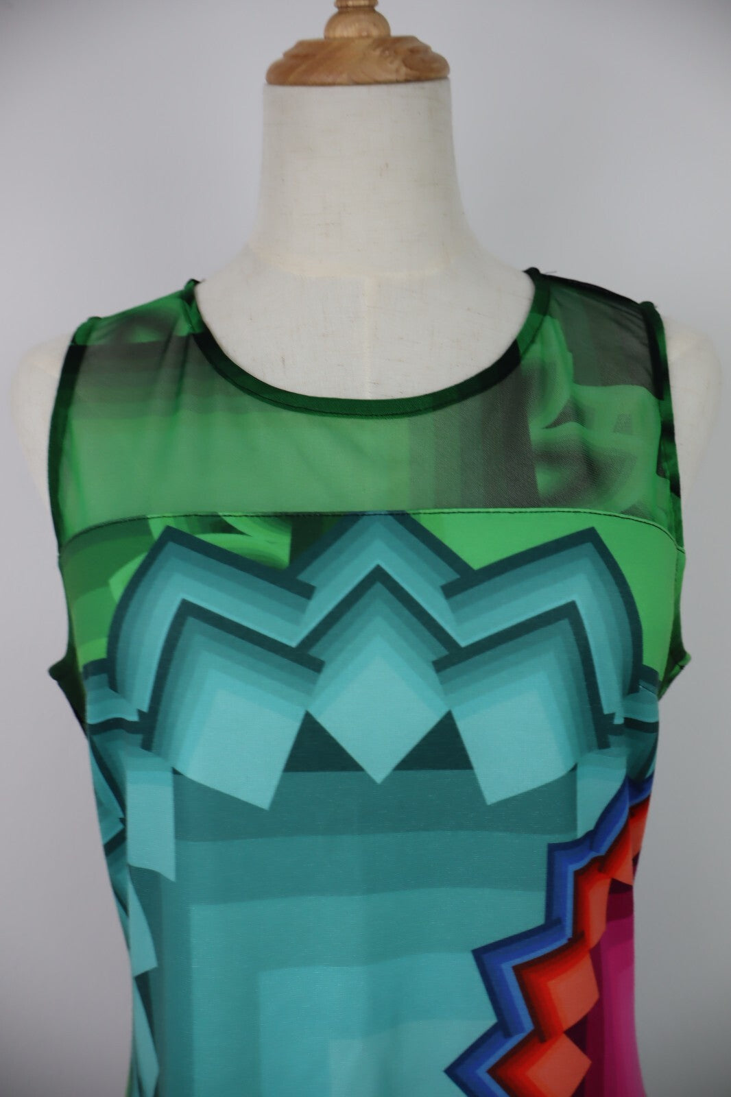 DESIGUAL VESTITO DONNA TG. L WOMAN CASUAL VINTAGE DRESS ABITO