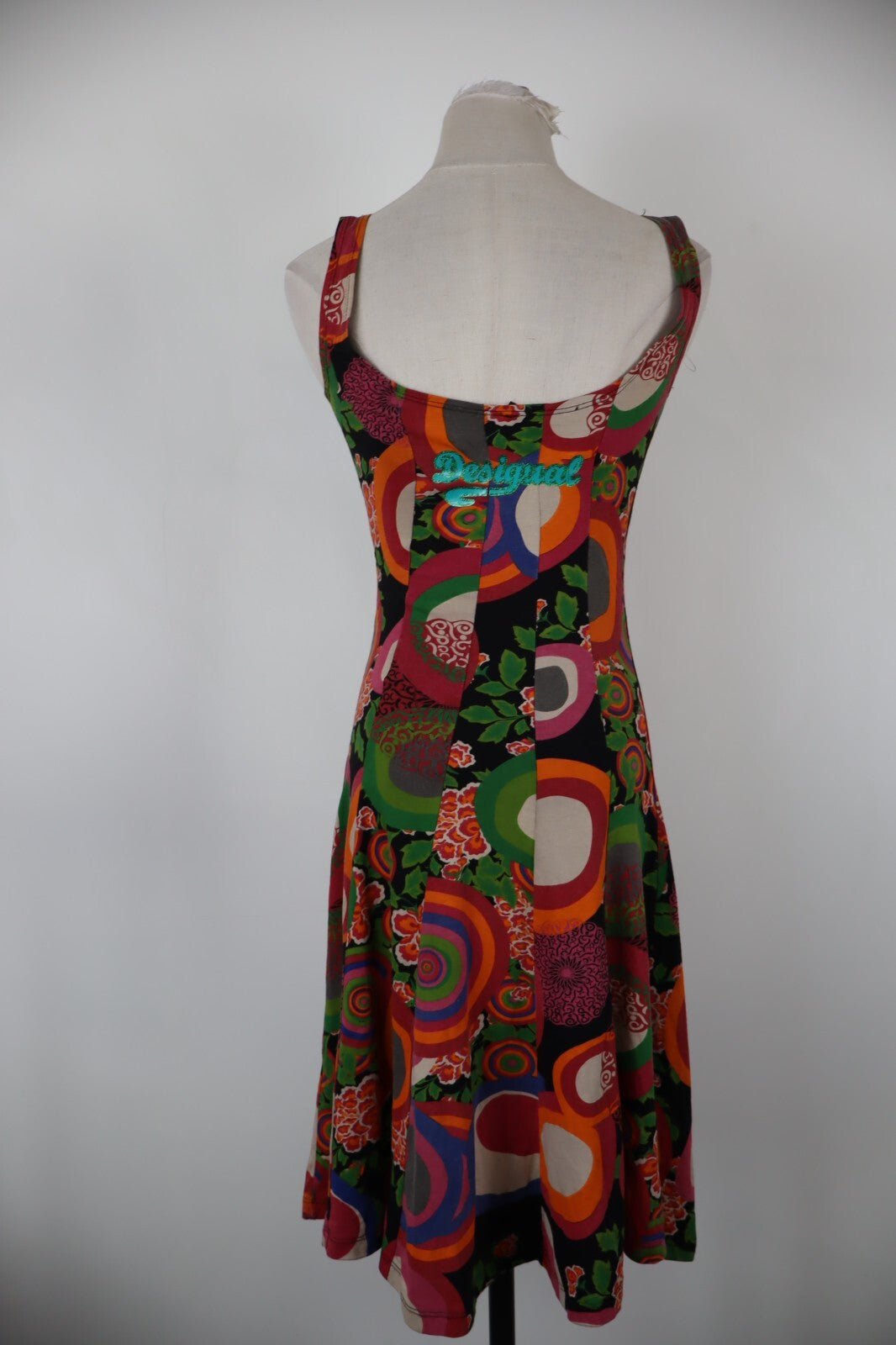 DESIGUAL VESTITO ABITO DONNA TG. M WOMAN CASUAL VINTAGE DRESS COTONE