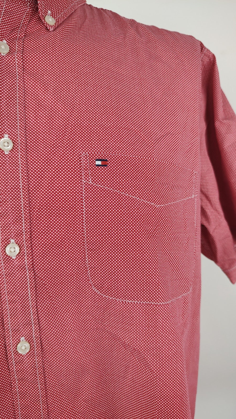 TOMMY HILFIGER CAMICIA COTTON COTONE UOMO TG. L MAN CASUAL VINTAGE SHIRT