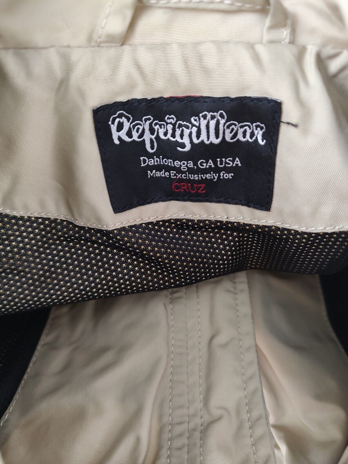 REFRIGIWEAR GIUBBINO IMPERMEABILE UOMO Tg L VINTAGE MAN  JACKET MADE USA CRUZ