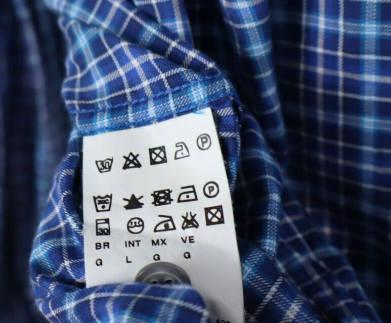 HUGO BOSS CAMICIA UOMO TG. L MAN CASUAL VINTAGE SHIRT COTONE COTTON