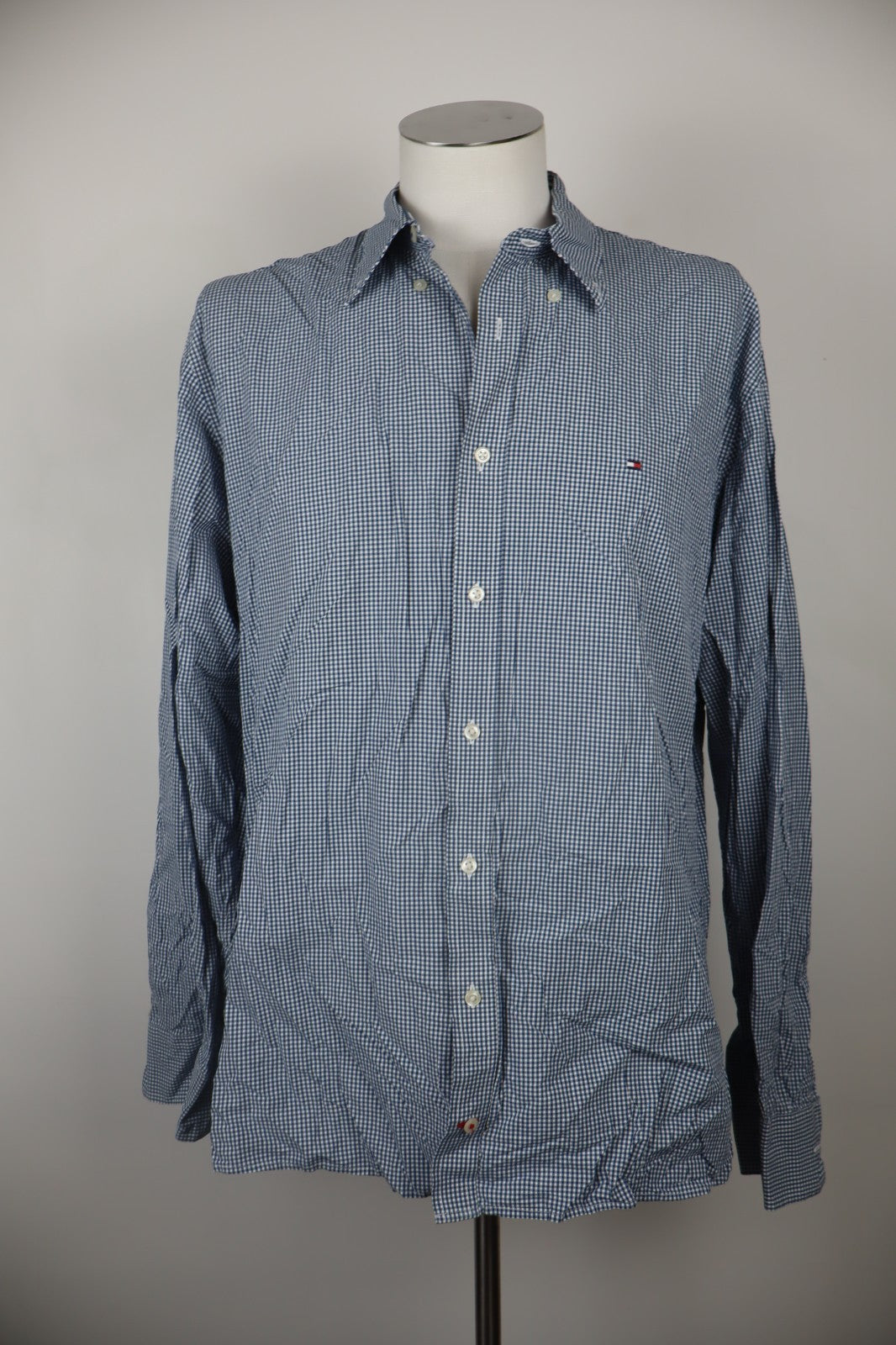 TOMMY HILFIGER CAMICIA UOMO TG 2XL MAN CASUAL VINTAGE SHIRT COTONE MANICA LUNGA