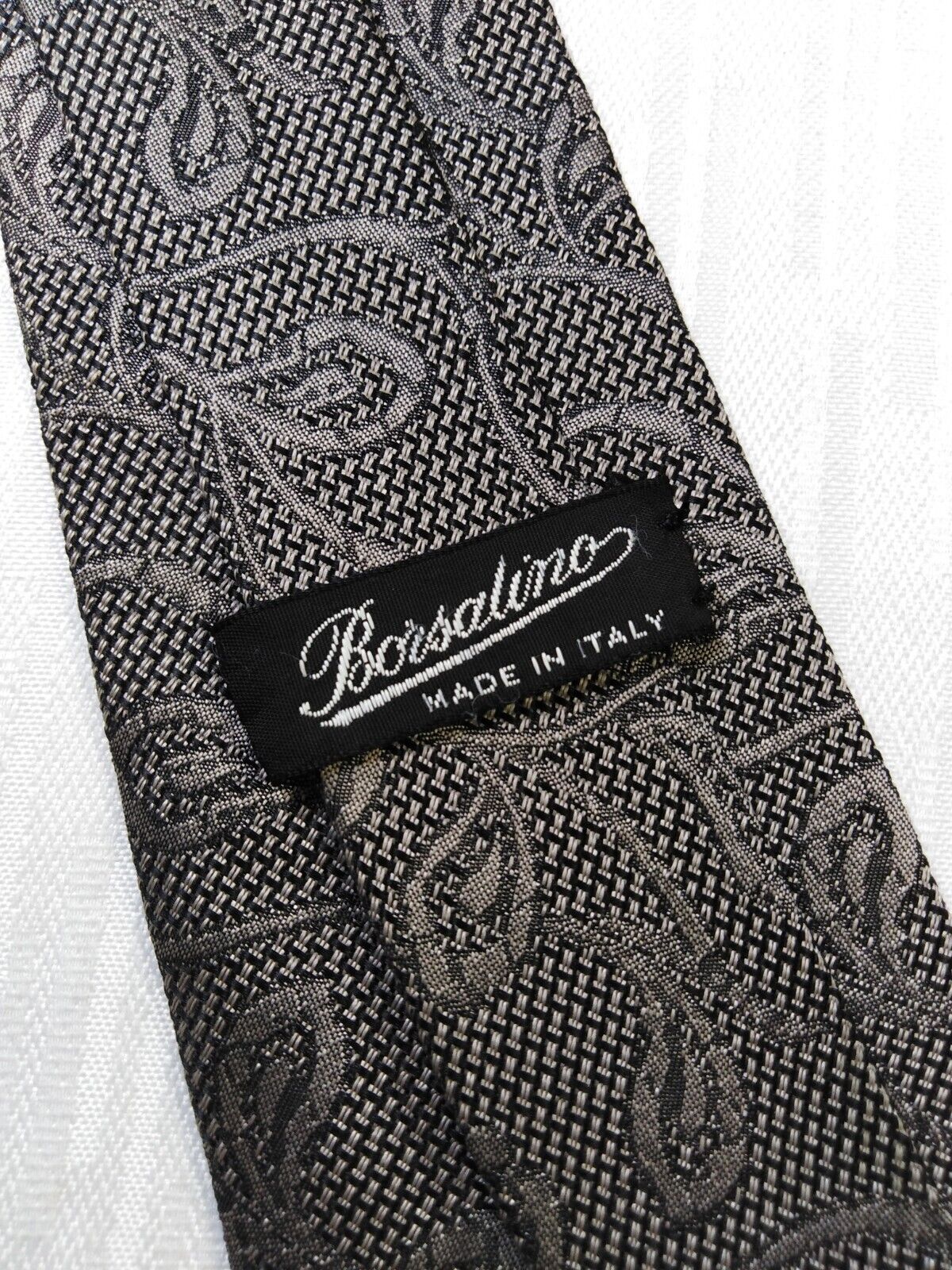 BORSALINO  100% SETA SILK TIE CRAVATTA NECKTIE ITALY VINTAGE CLASSIC
