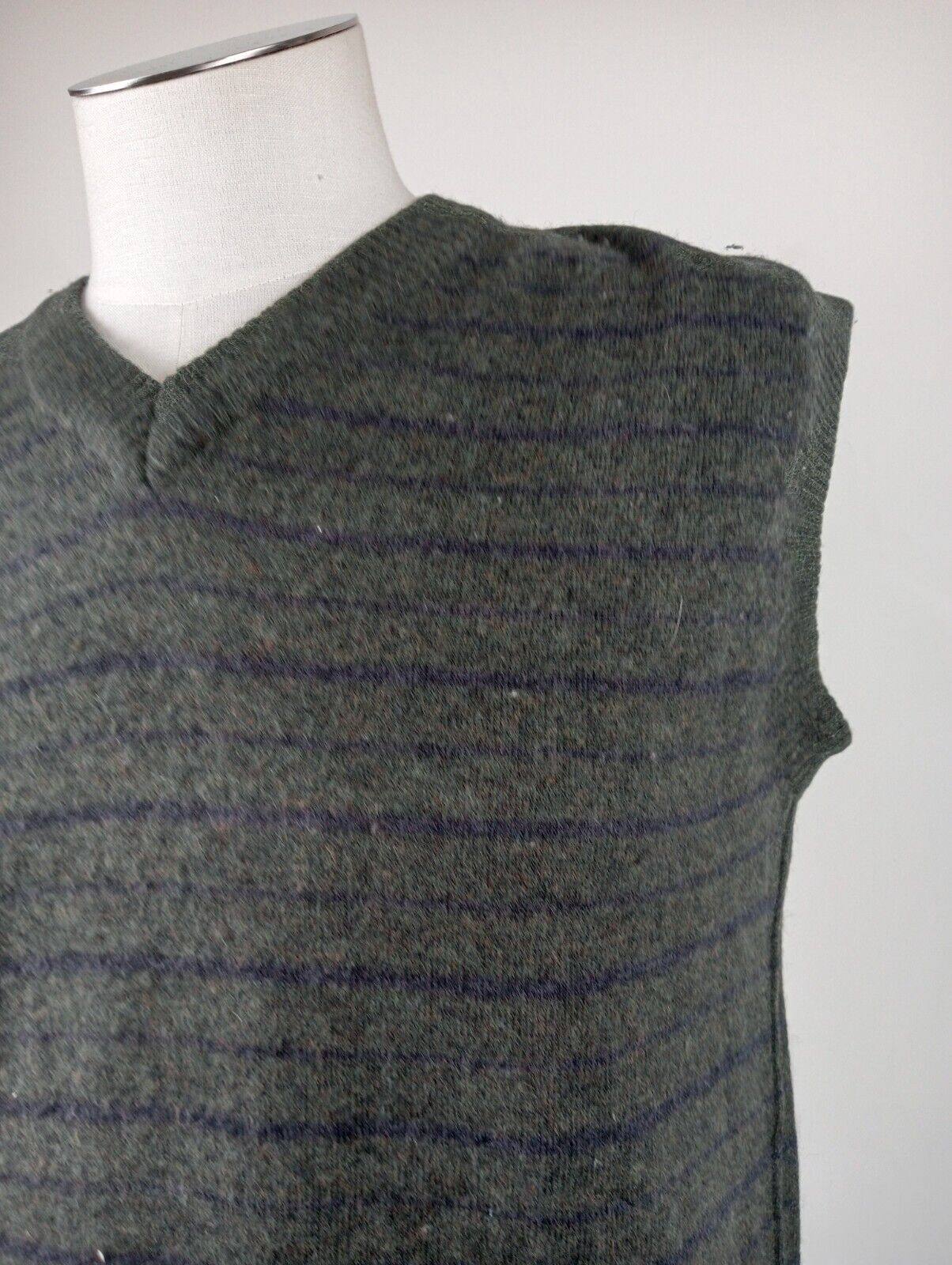 AMERICANINO MAGLIONE SMANICATO GILET UOMO Tg. XL MAN SWEATER CASUAL VINTAGE LANA