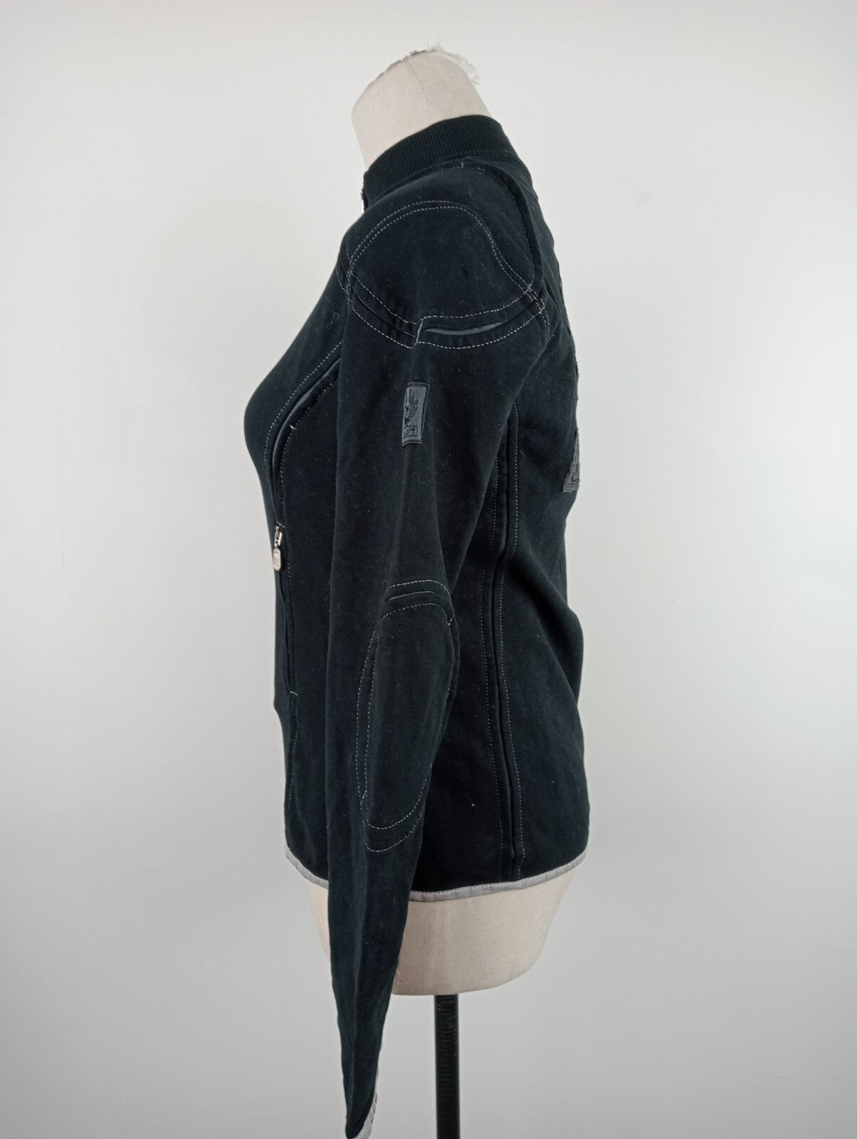 BELSTAFF FELPA ZIP DONNA Tg 42 WOMAN CASUAL VINTAGE SPORT SWEATSHIRT