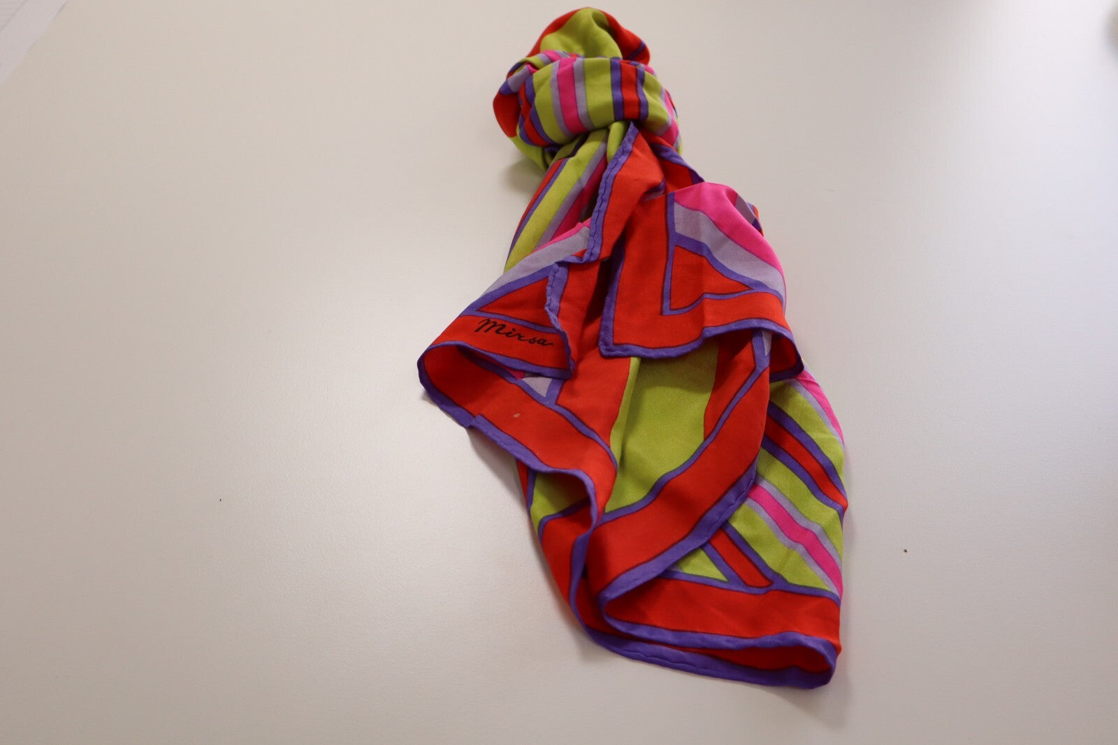 MINSA FOULARD 100% SILK SETA SCARVES SCARF SQUARE MADE ITALY