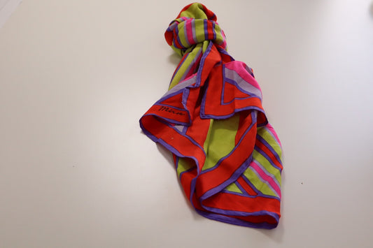 MINSA FOULARD 100% SILK SETA SCARVES SCARF SQUARE MADE ITALY