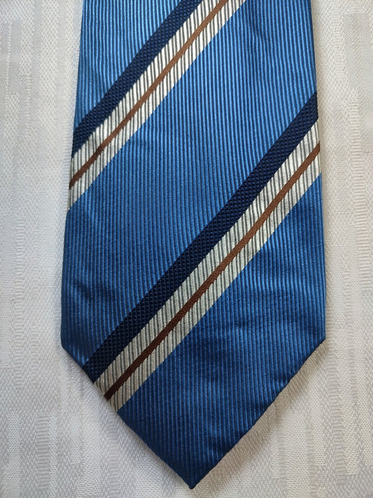 FUSARO 100% SILK TIE SETA CRAVATTA NECKTIE MADE IN ITALY SELF TIPPED