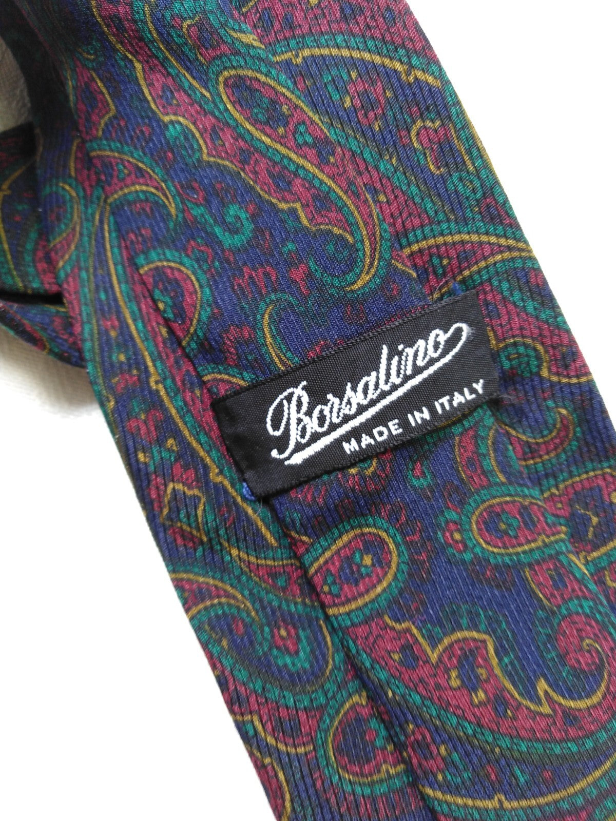 BORSALINO 100% SILK TIE SETA CRAVATTA NECKTIE MADE IN ITALY CLASSIC
