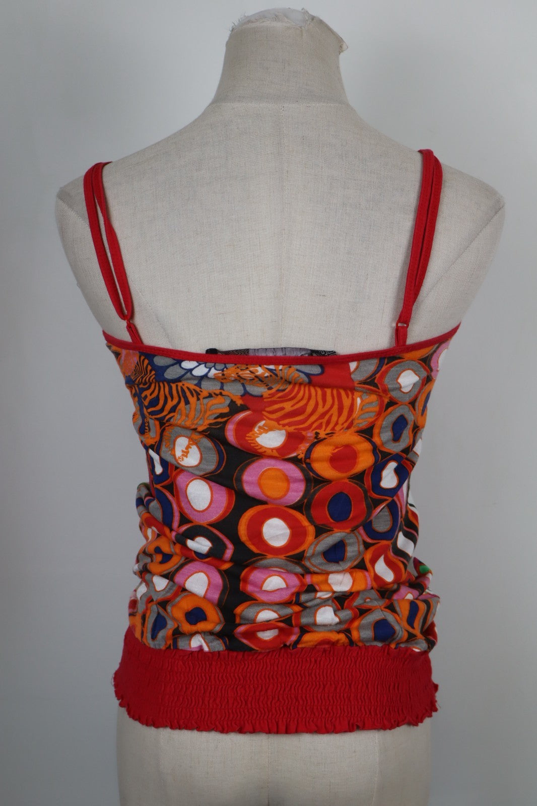 DESIGUAL MAGLIA DONNA TG. S WOMAN CASUAL VINTAGE SHIRT CANOTTA TOP LOGO