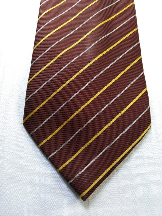 CLAUDIO LANGELLA 100% SETA SILK TIE CRAVATTA NECKTIE VINTAGE ITALY SELF TIPPED