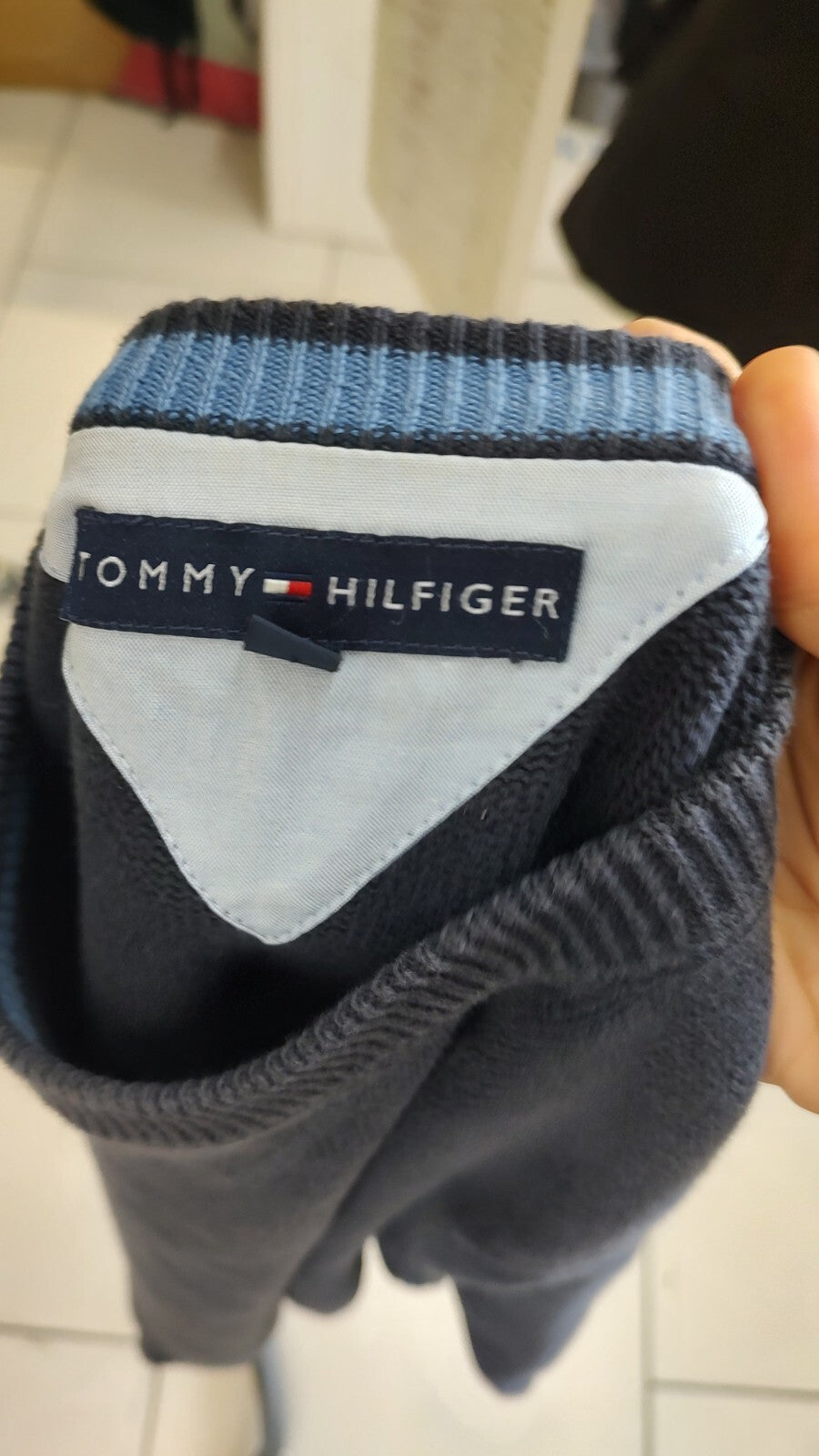 TOMMY HILFIGER MAGLIONE LANA VINTAGE UOMO Tg. S MAN SWEATER CASUAL