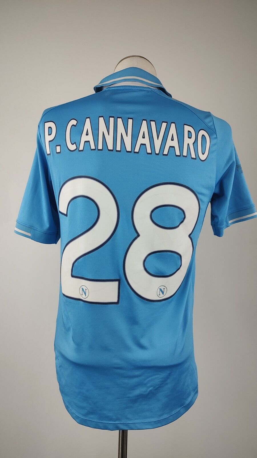 MACRON NAPOLI MAGLIA P. CANNAVARO 28 CALCIO UOMO Tg S SOCCER TRIKOT MAN JERSEY