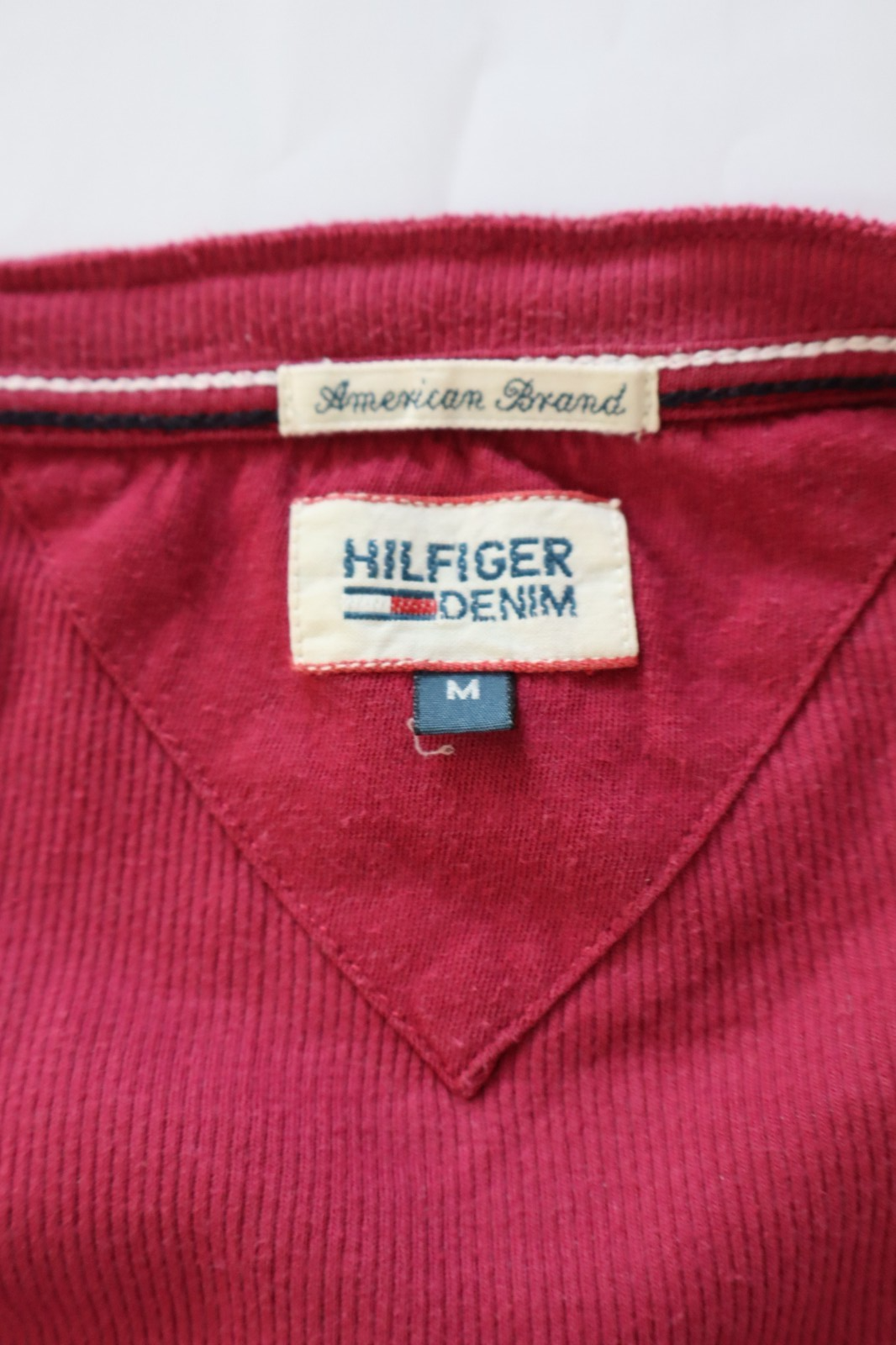 TOMMY HILFIGER DENIM MAGLIA DONNA TG. M WOMAN CASUAL VINTAGE T-SHIRT BOTTONCINI