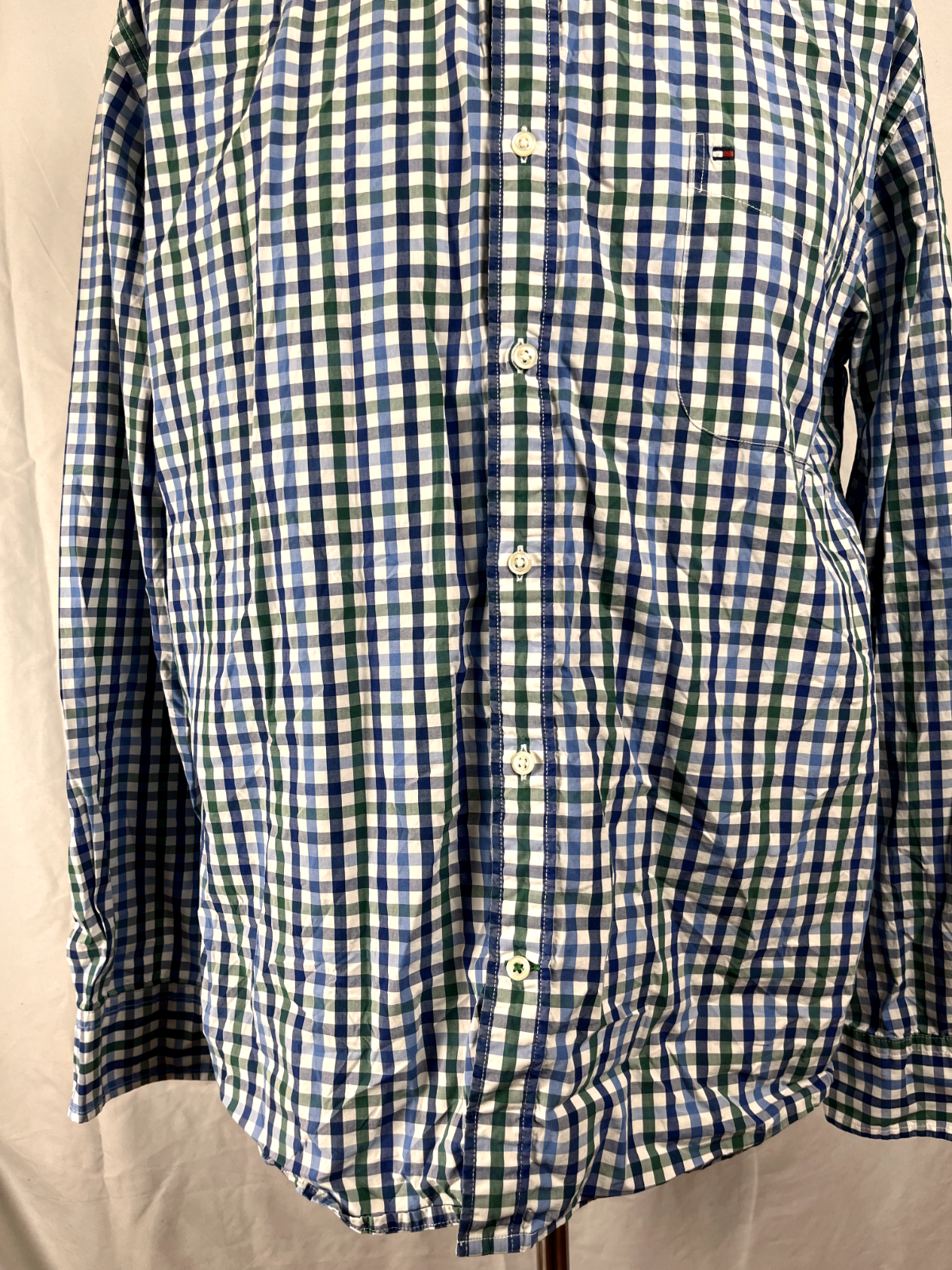 TOMMY HILFIGER CAMICIA UOMO TG. XL MAN CASUAL SHIRT VINTAGE SHIRT COTONE COTTON