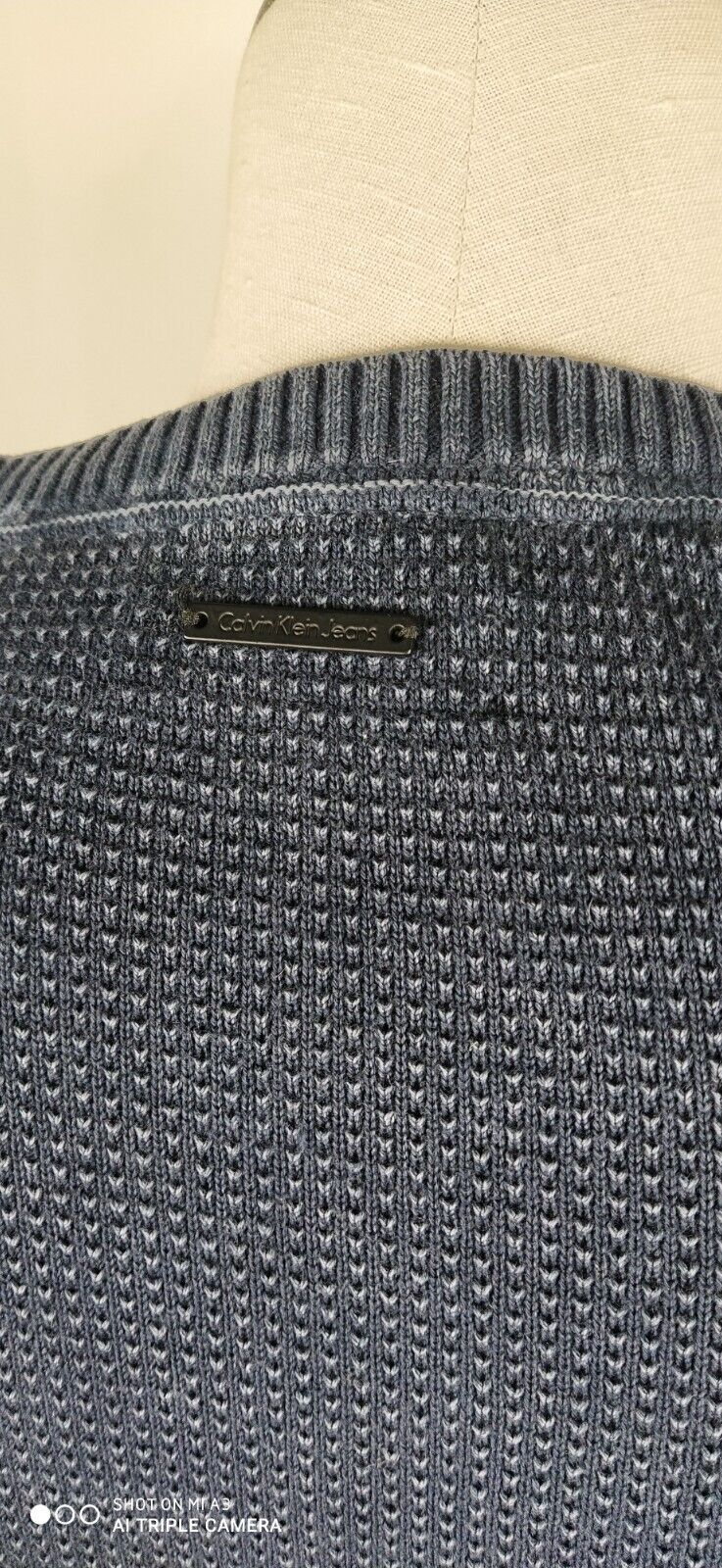CALVIN KLEIN JEANS MAGLIONE COTONE COTTON VINTAGE UOMO Tg. L MAN SWEATER CASUAL