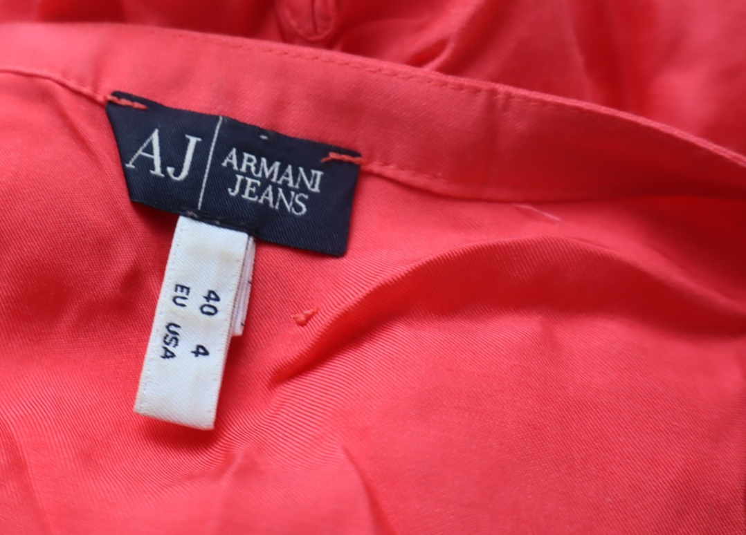 AJ ARMANI JEANS MAGLIA BLUSA DONNA TG. 40 WOMAN CASUAL VINTAGE T-SHIRT LOGO
