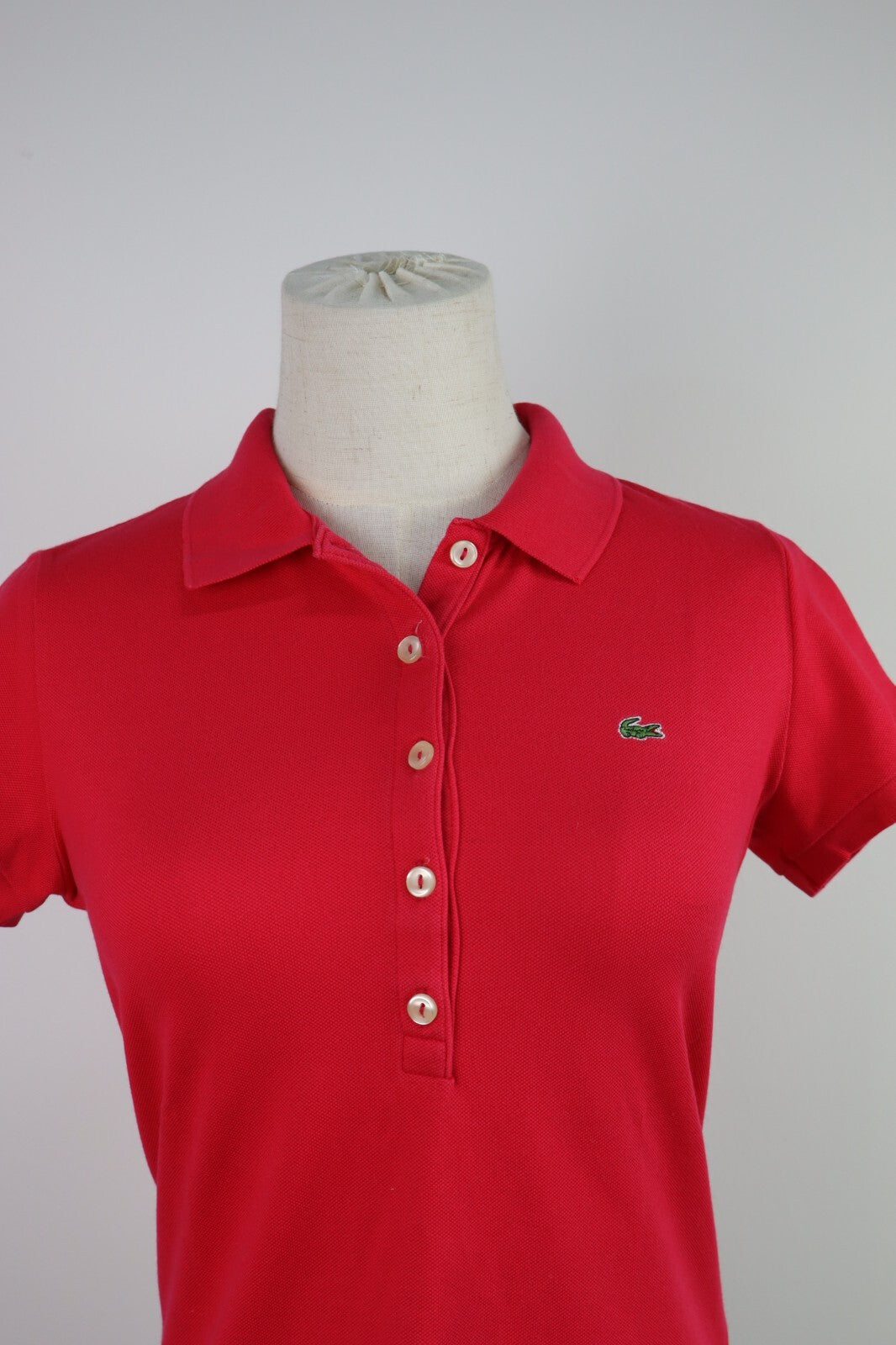 LACOSTE POLO MAGLIA DONNA COTONE TG. S WOMAN SHIRT CASUAL VINTAGE COTTON