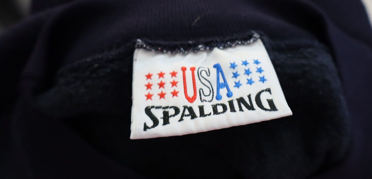 SPALDING FELPA MAGLIA UOMO Tg S MAN SPORT JACKET SWEATSHIRT VINTAGE COTONE