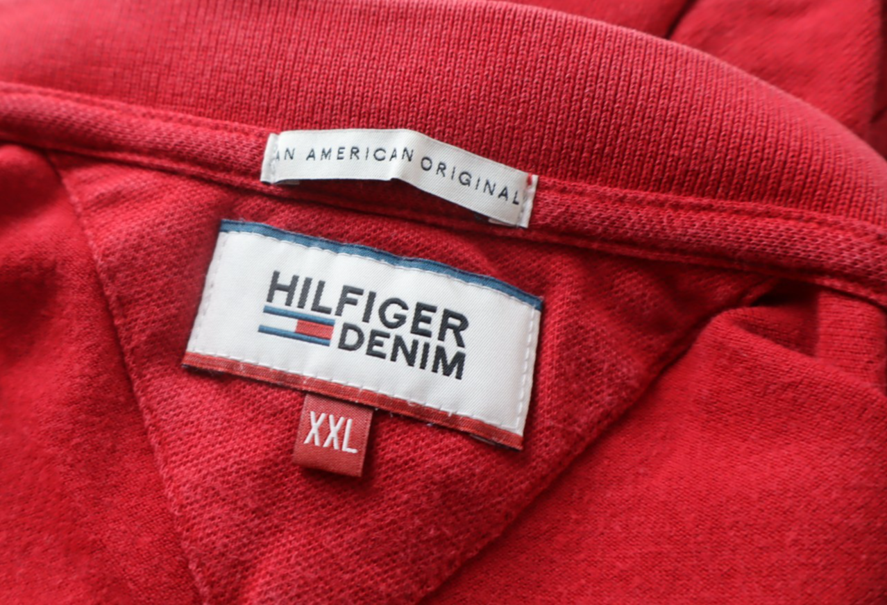 TOMMY HILFIGER DENIM POLO MAGLIA UOMO COTONE 2XL MAN COTTON SHIRT CASUAL VINTAGE