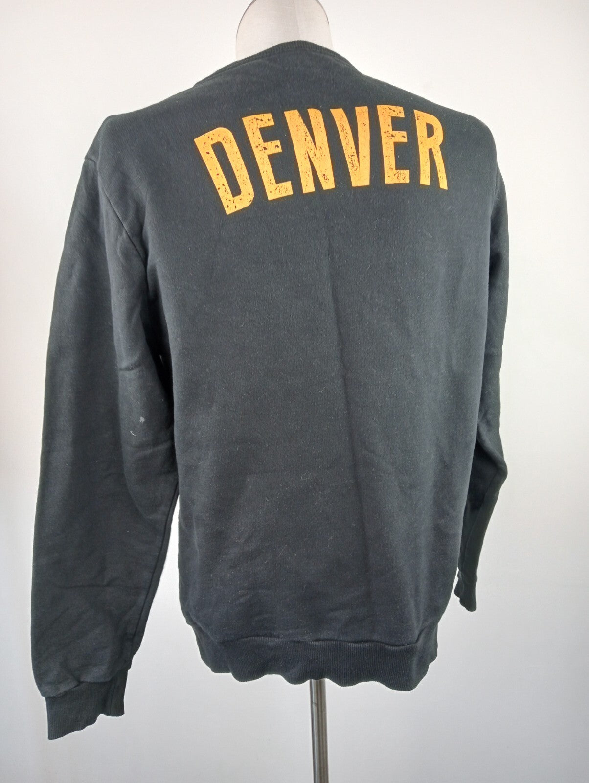 ADIDAS NBA NUGGETS DENVER FELPA BASKET UOMO Tg L MAN SPORT SWEATSHIRT COTONE